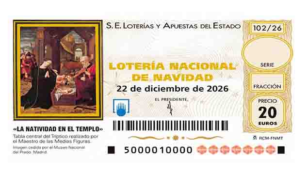 Décimo 20317 del sorteo 102-22/12/2026 Navidad