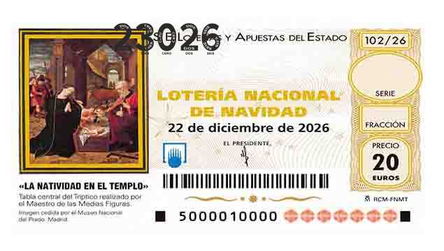 Décimo 23026 del sorteo 102-22/12/2026 Navidad