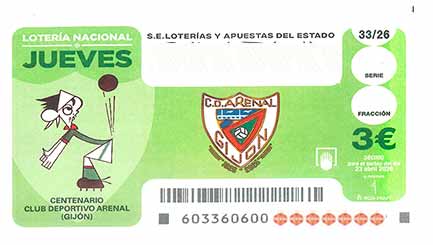 Décimo 51189 del sorteo 33-23/04/2026 Jueves