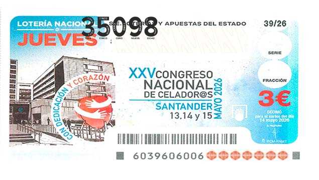 Décimo 35098 del sorteo 39-14/05/2026 Jueves