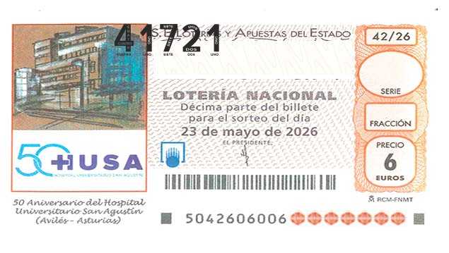 Décimo 41721 del sorteo 42-23/05/2026 Sábado