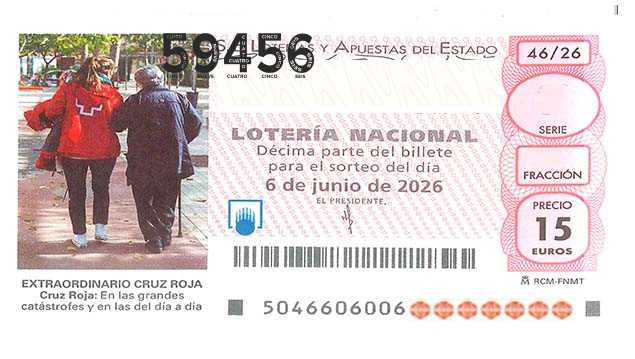Décimo 59456 del sorteo 46-06/06/2026 Sábado