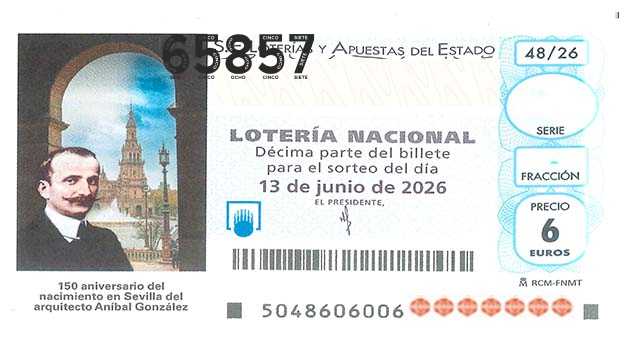 Décimo 65857 del sorteo 48-13/06/2026 Sábado