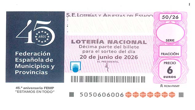 Décimo 27673 del sorteo 50-20/06/2026 Sábado