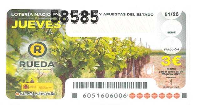 Décimo 58585 del sorteo 51-25/06/2026 Jueves