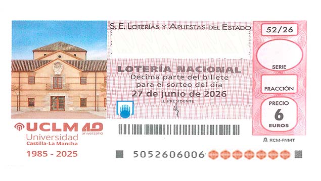 Décimo 27673 del sorteo 52-27/06/2026 Sábado