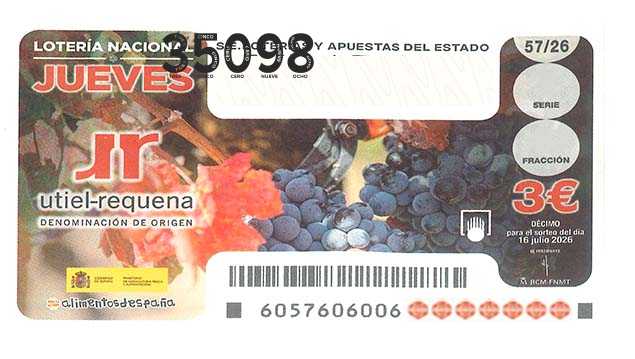 Décimo 35098 del sorteo 57-16/07/2026 Jueves