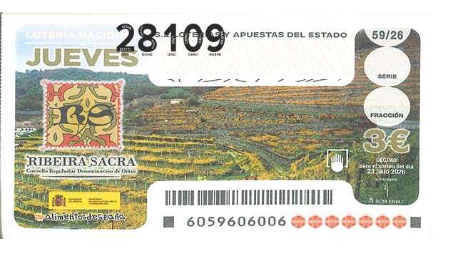 Décimo 28109 del sorteo 59-23/07/2026 Jueves