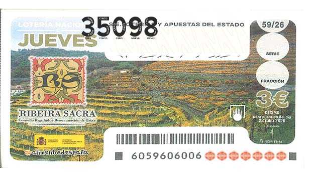 Décimo 35098 del sorteo 59-23/07/2026 Jueves