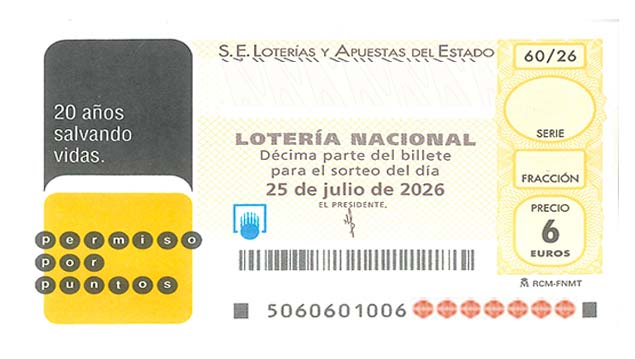 Décimo 83245 del sorteo 60-25/07/2026 Sábado