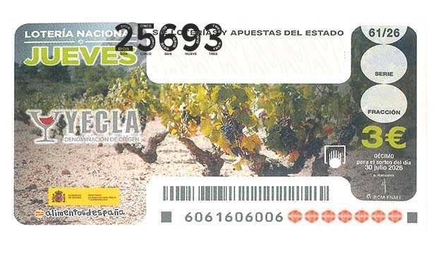Décimo 25693 del sorteo 61-30/07/2026 Jueves